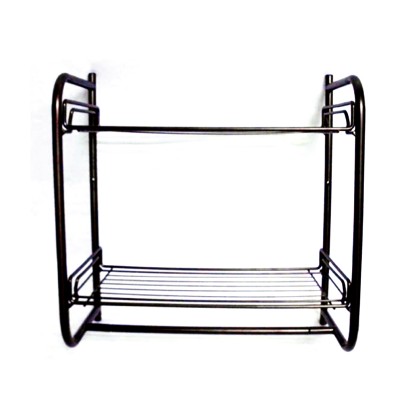 Black Metal Iron Frame Indoor Outdoor Tiered Plant Stand Holder,Patio or Garage Storage Shelf Rack, Shoe Organizer