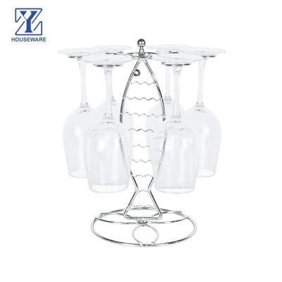 New Style Metal Freestanding Tabletop Stemware Storage Rack Wine Glass Cup Holder