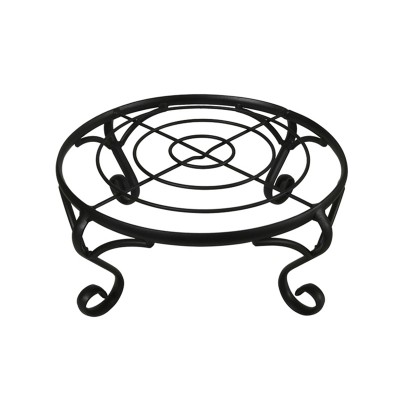 Simple Fashion Powder Coated Metal Chair Potted Plant Stand, Pot Holder, Decorative Pot Trivet for Planter Pumpkin Stand Outdoor