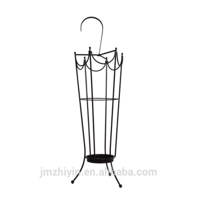 Iron metal wet umbrella display stand decorative rack holder for hotel home office