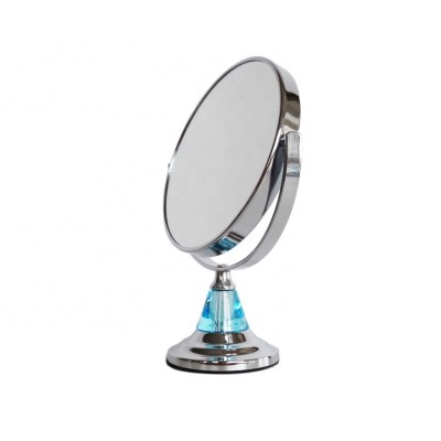 Bedroom portable two sided magnifying make up desk top mirror